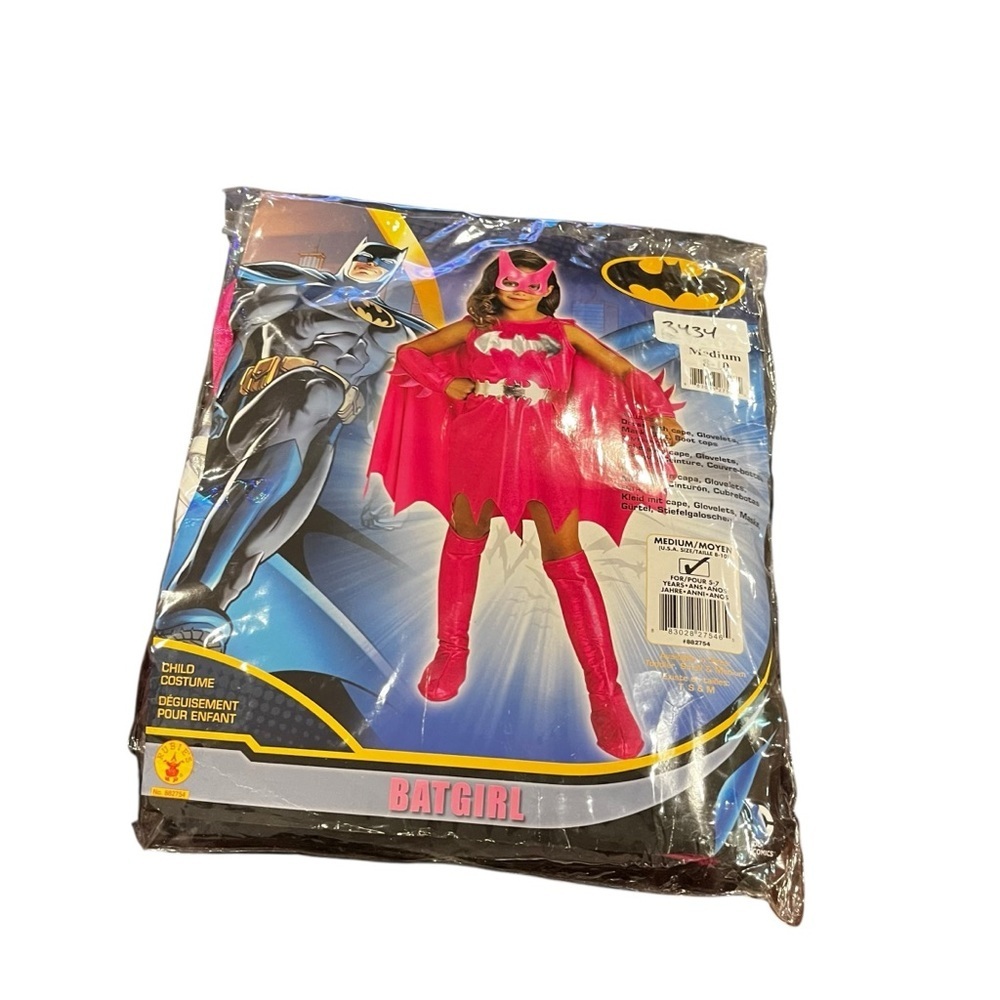DC Comics Batgirl Kids Costume pink dress child medium 8 - 10 rubie’s new